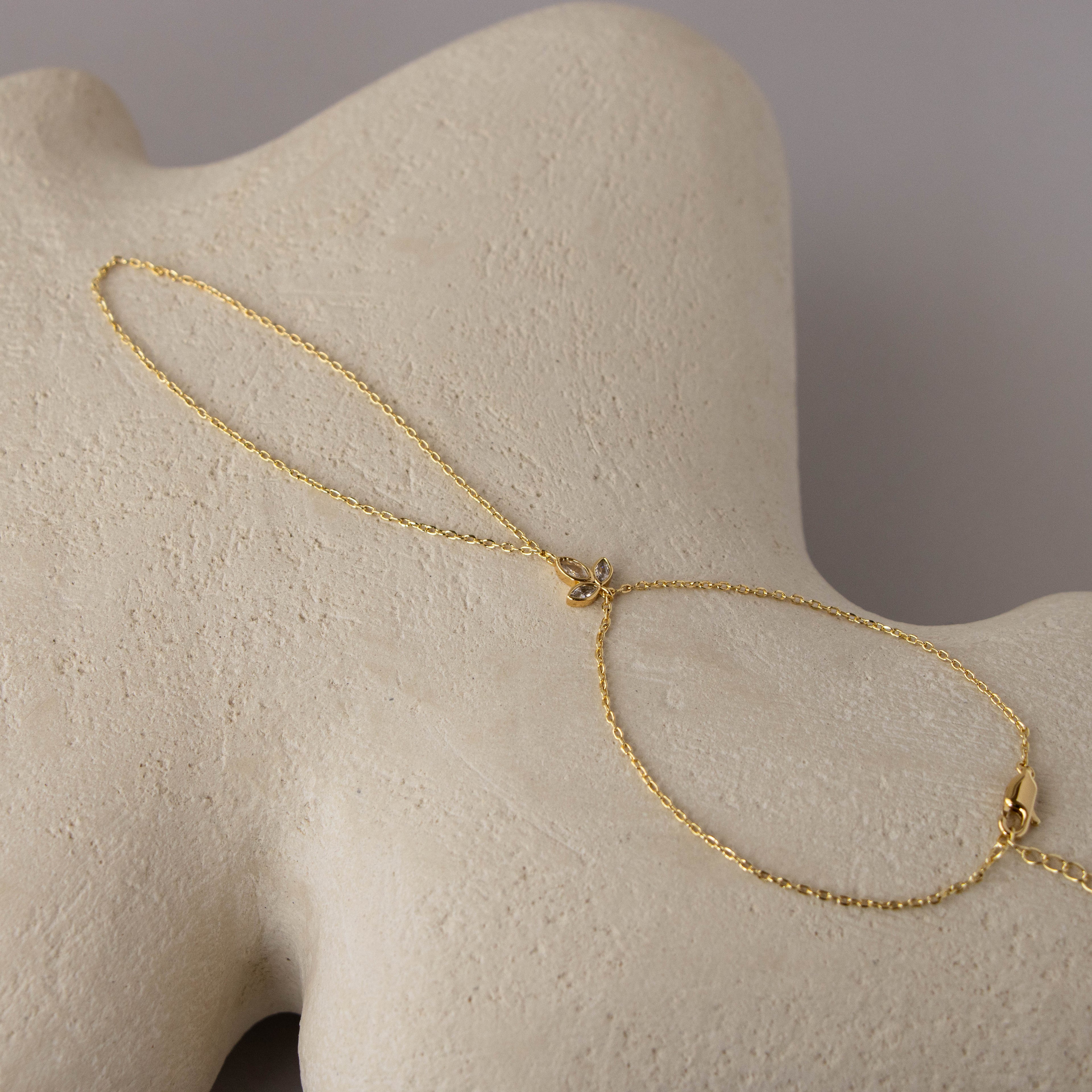 Diamond Petal Hand Chain