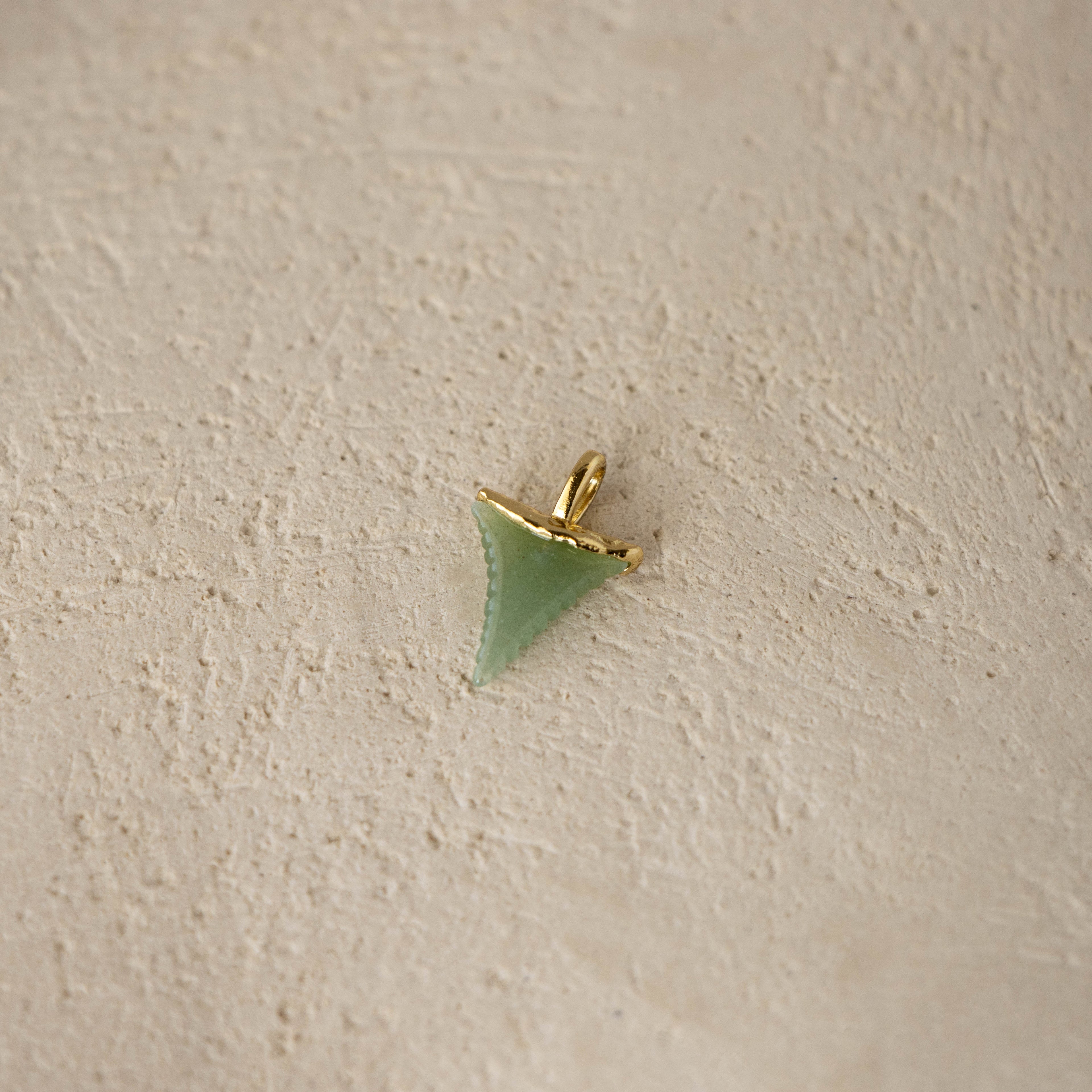 Jade Shark Tooth Charm