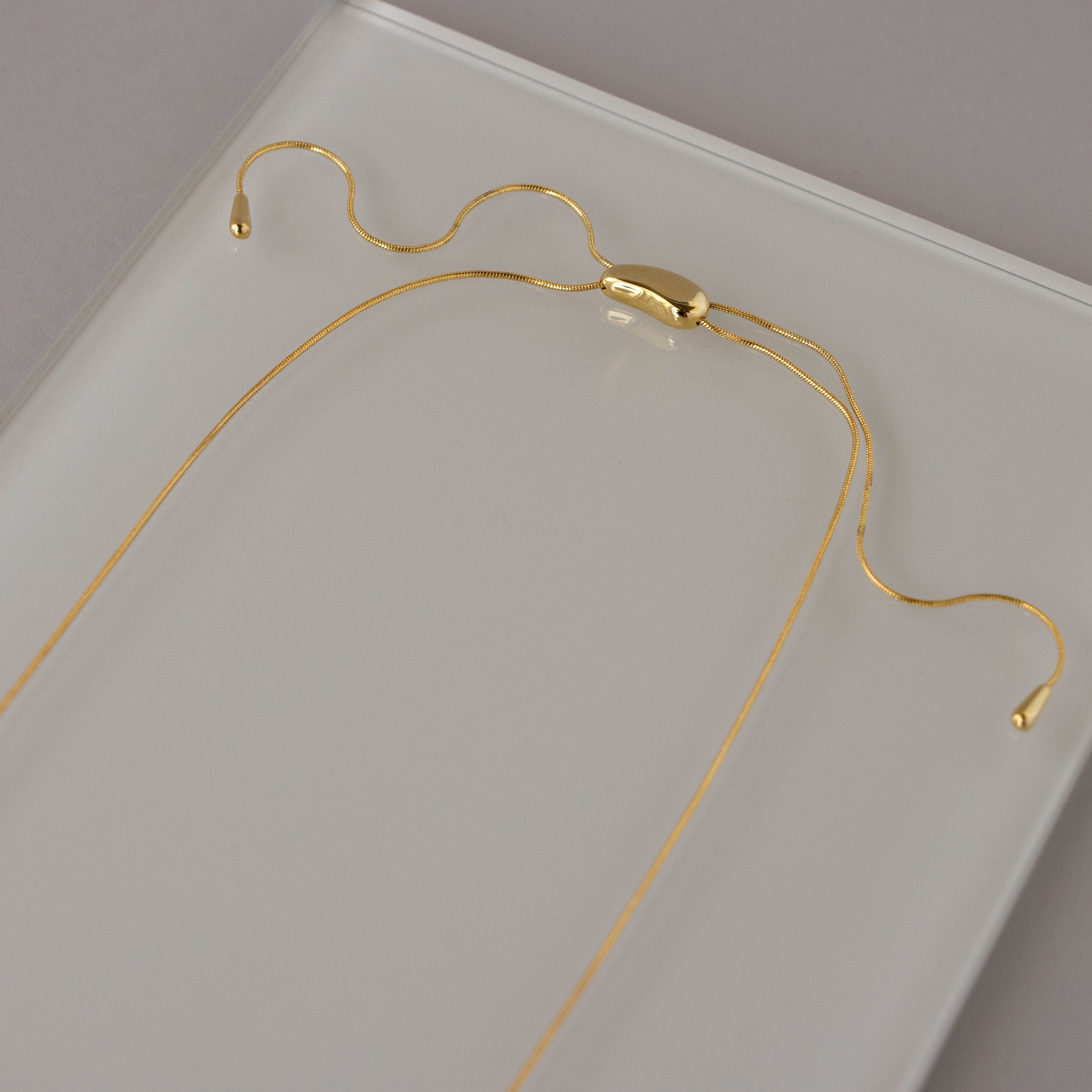 Pebble Slider Chain Necklace