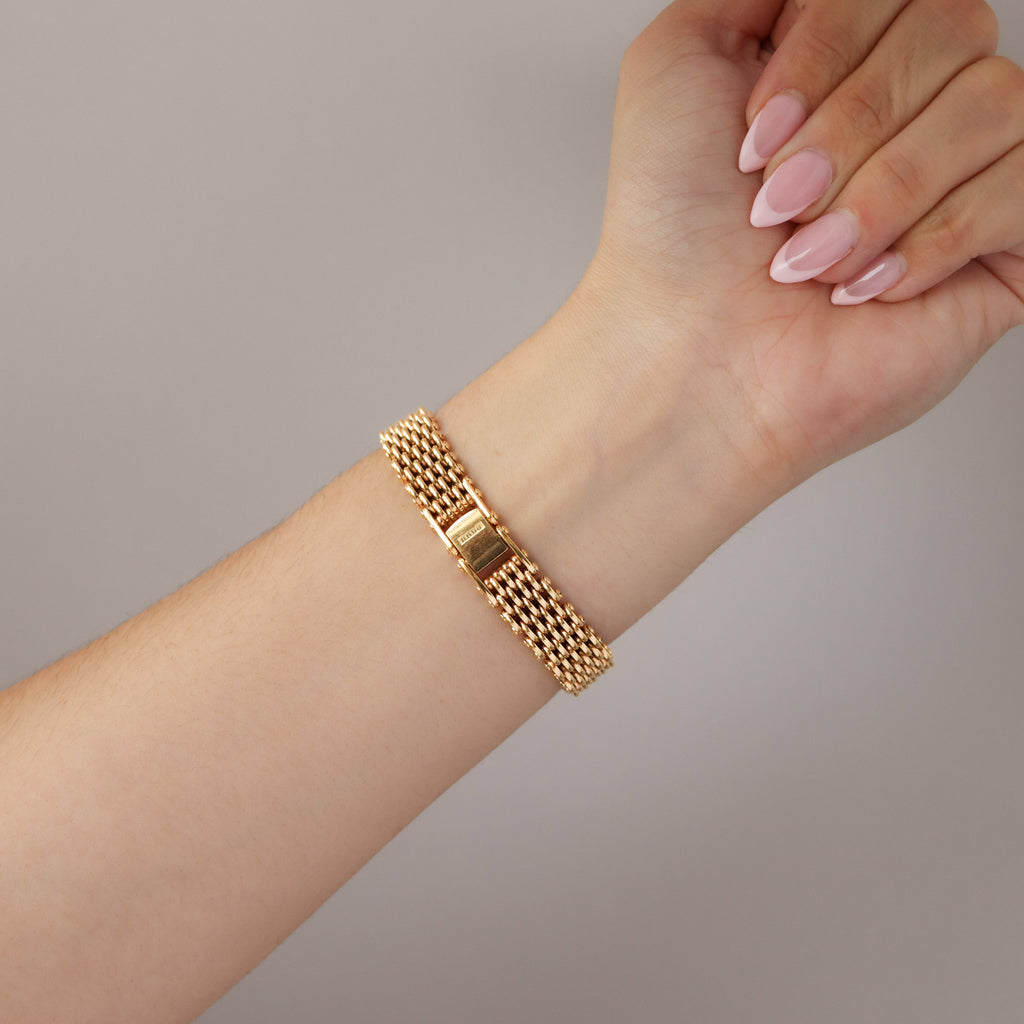 Vintage Rado Woven Link Two Tone Watch