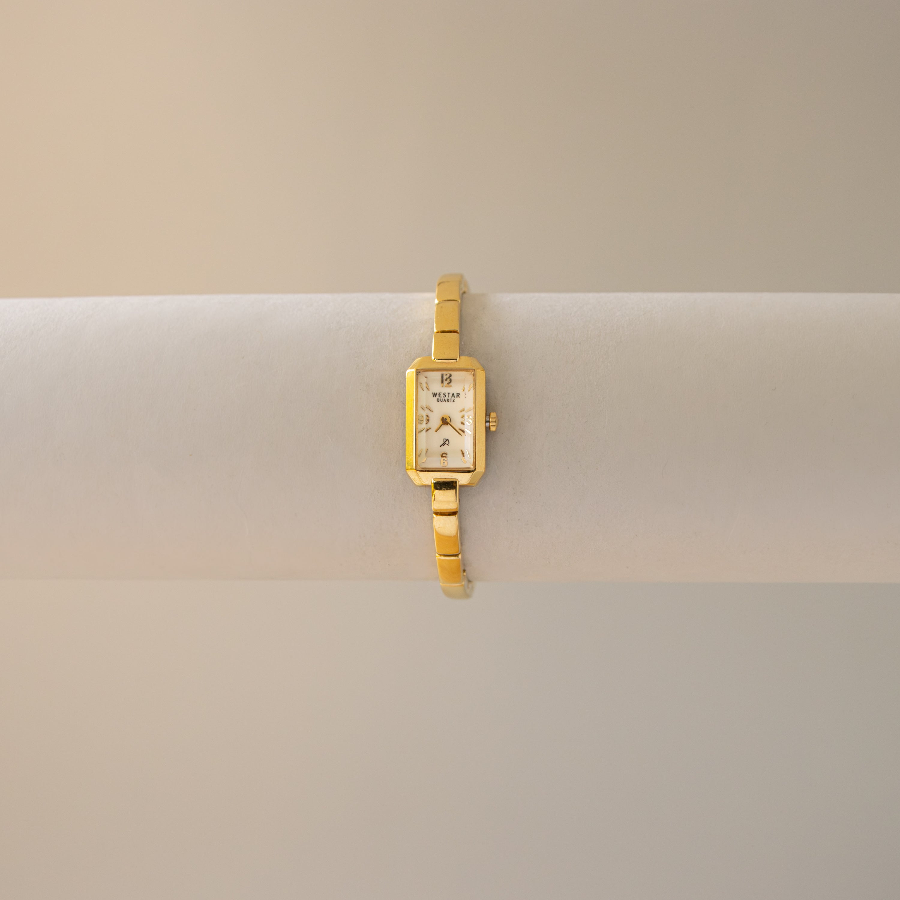 Vintage Westar Slim Rectangular Gold Watch