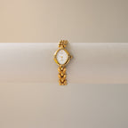Vintage Seiko Exceline Oval Pearl Gold Watch