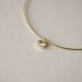 Round Bezel Diamond Collar Necklace
