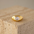 Radiant Cut Diamond Dome Ring