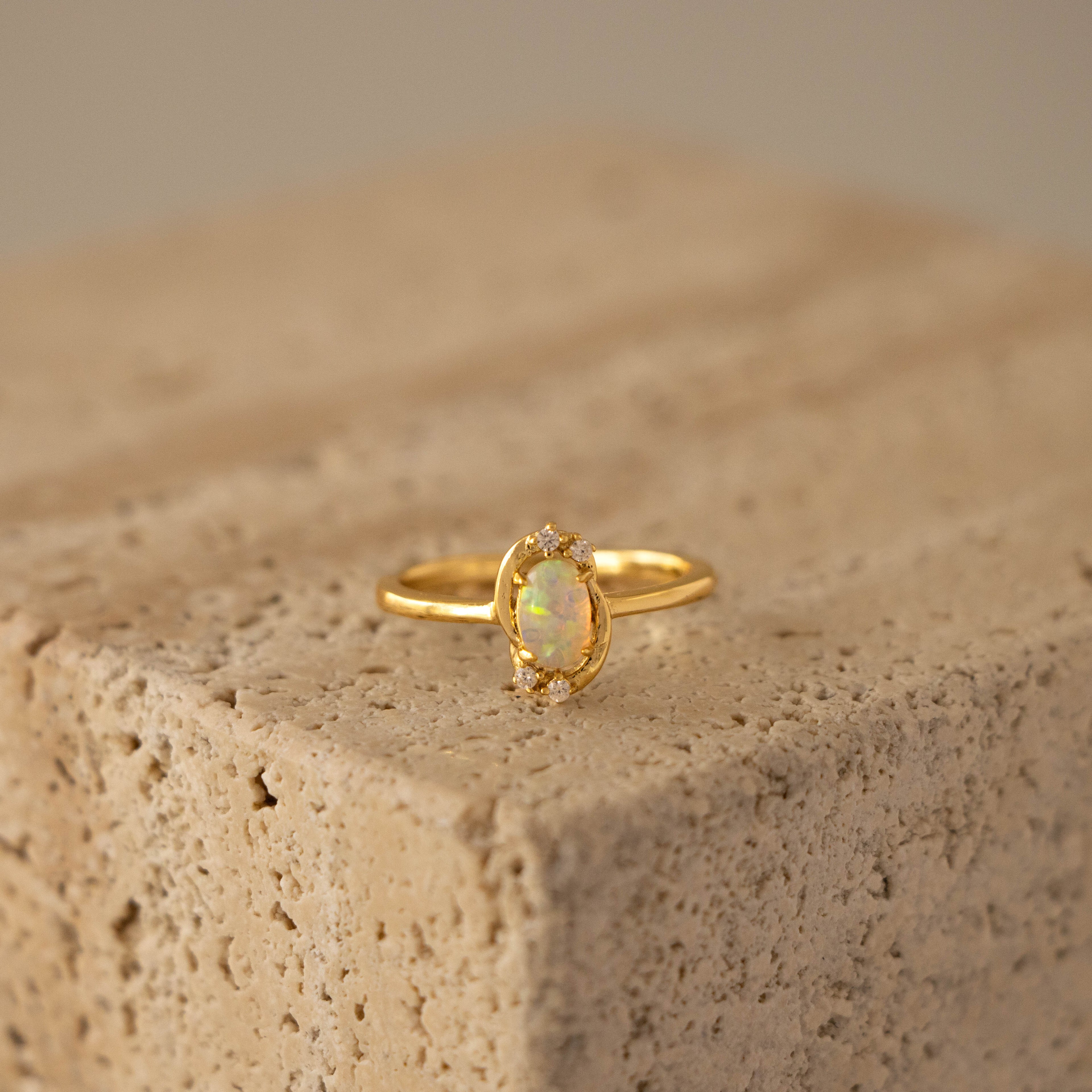 Pixie Opal Diamond Ring