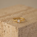 Square Bezel Diamond Ring