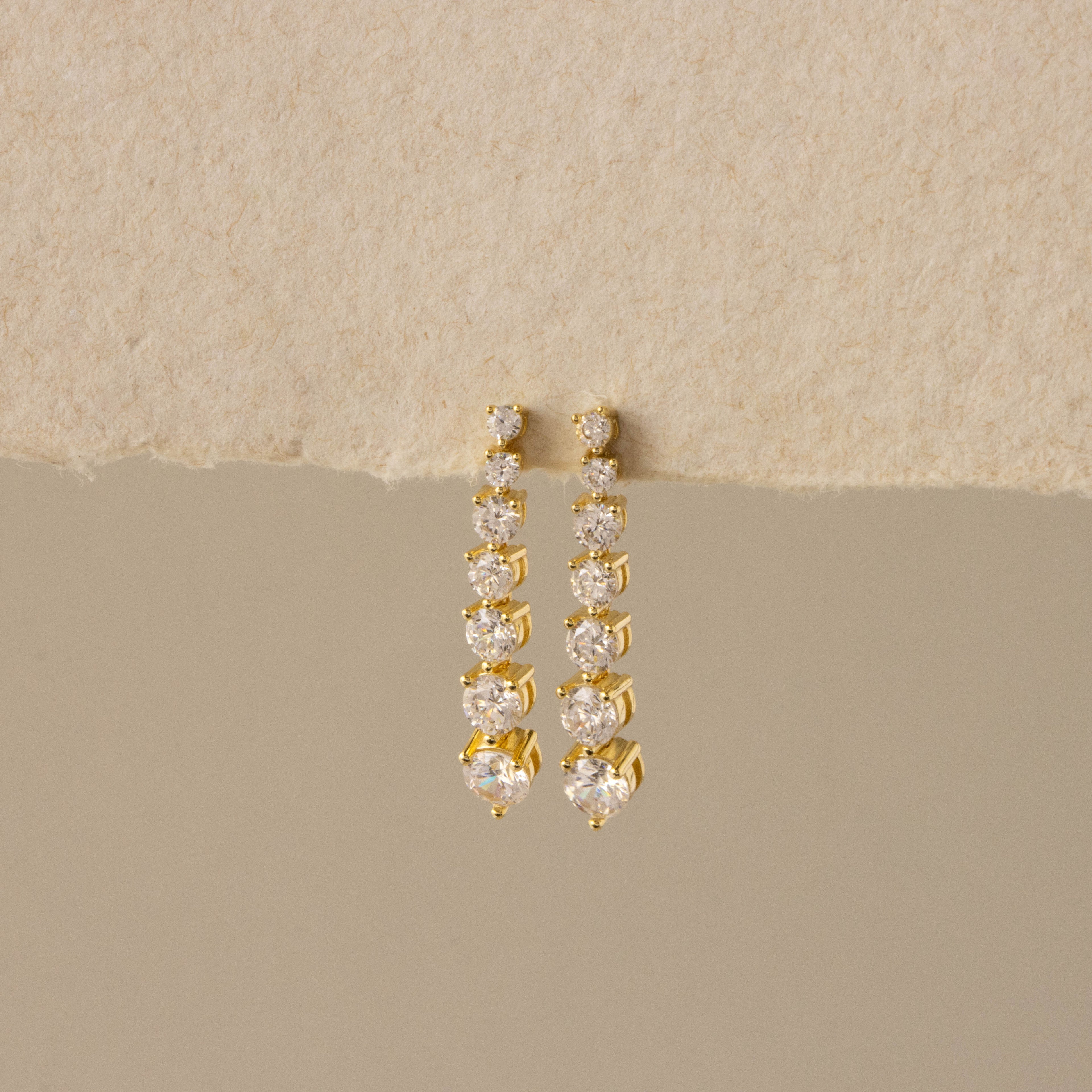 Diamond Cascade Drop Studs