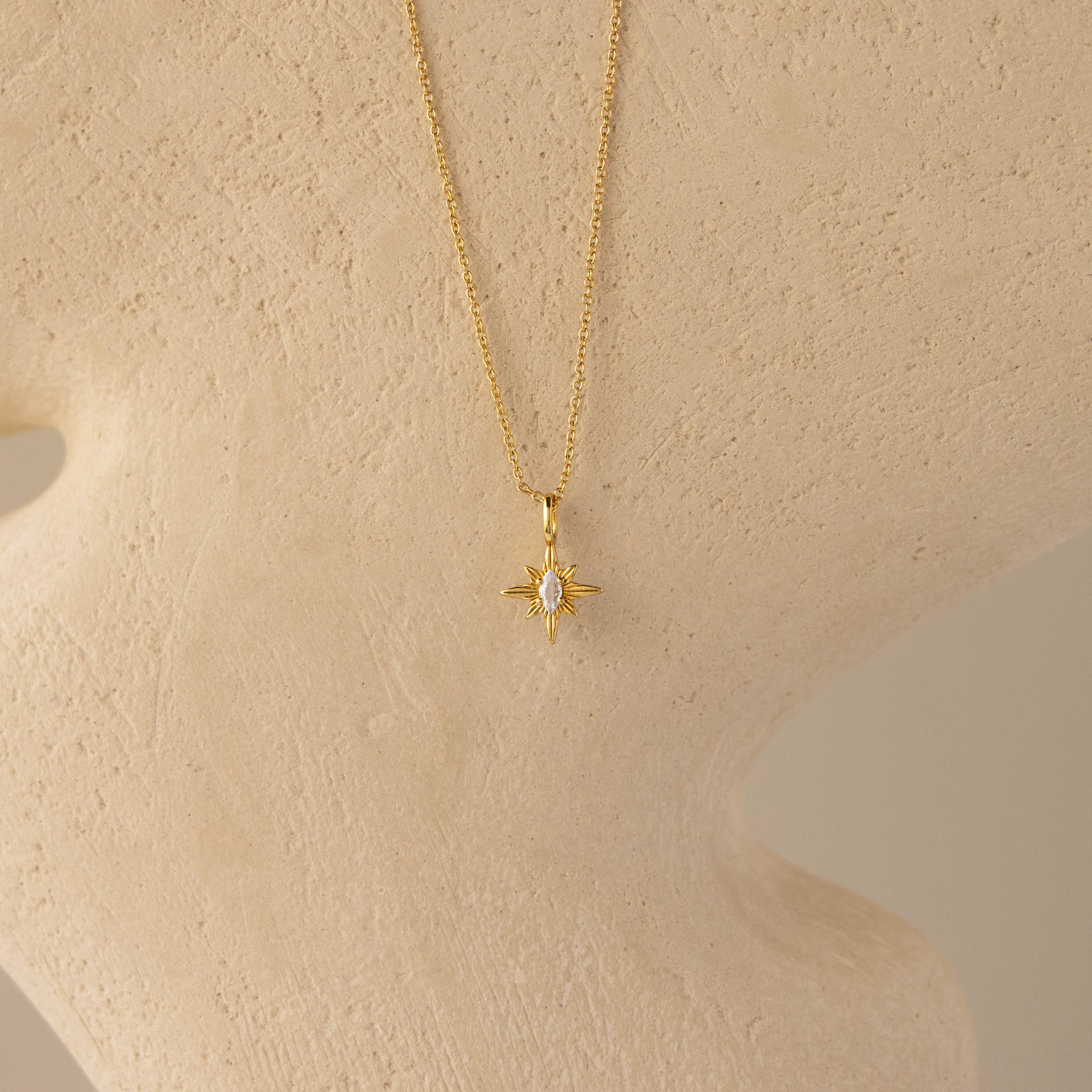 Celestial Diamond Starburst Necklace