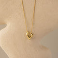 Sculpted Open Heart Pendant Necklace
