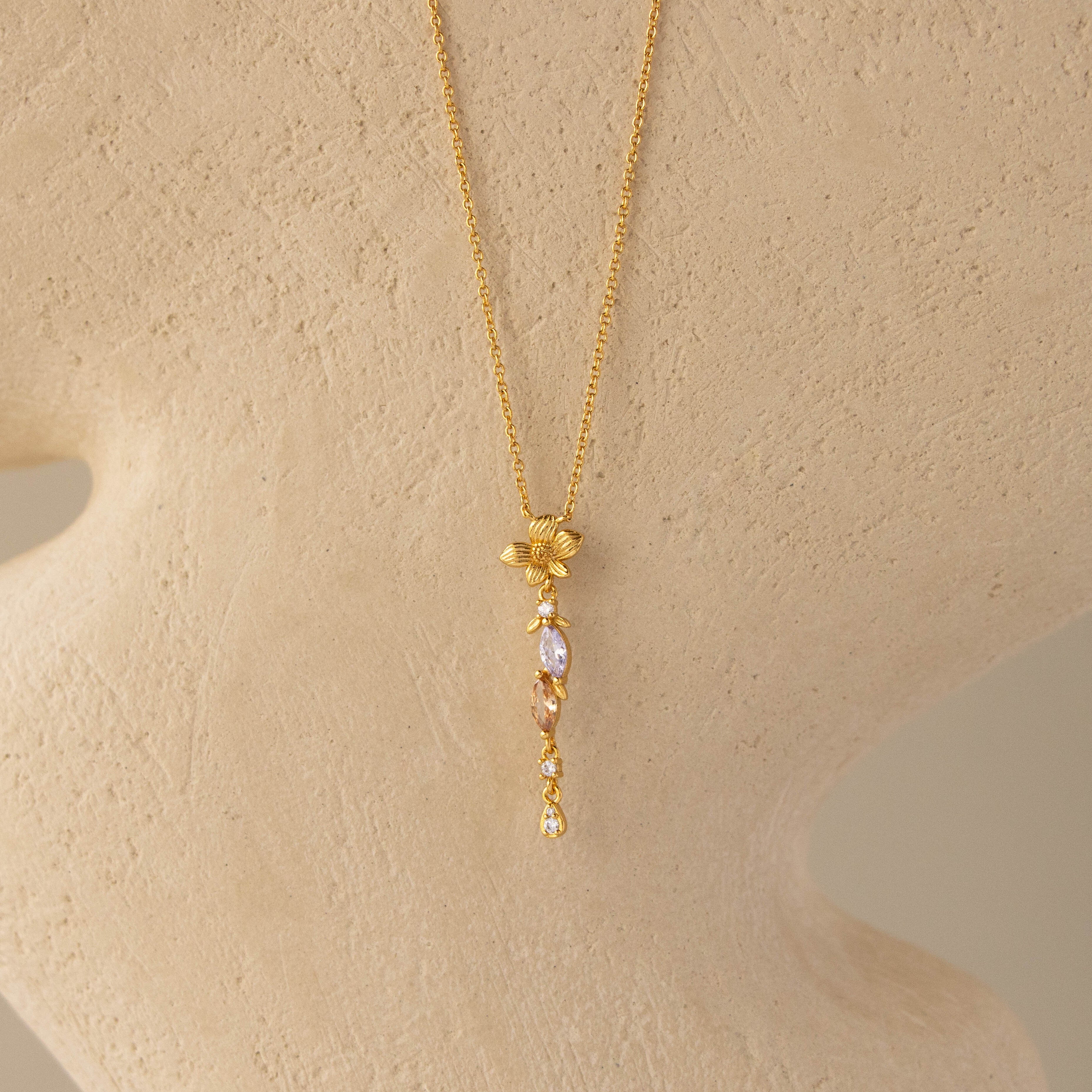 Cascading Floral Diamond Necklace