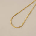 Ribbed Heart Link Chain Necklace