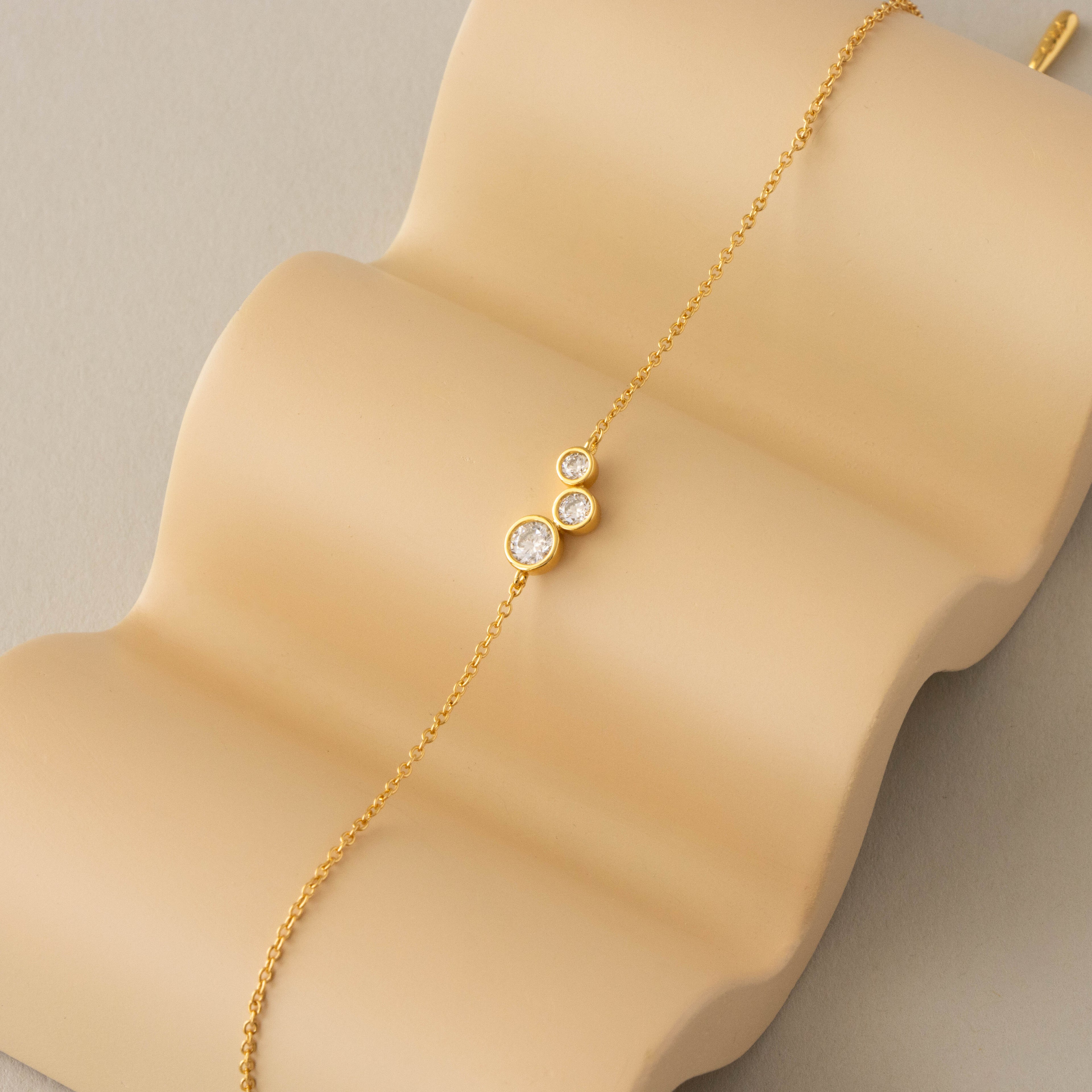 Trio Cluster Bezel Diamond Bracelet