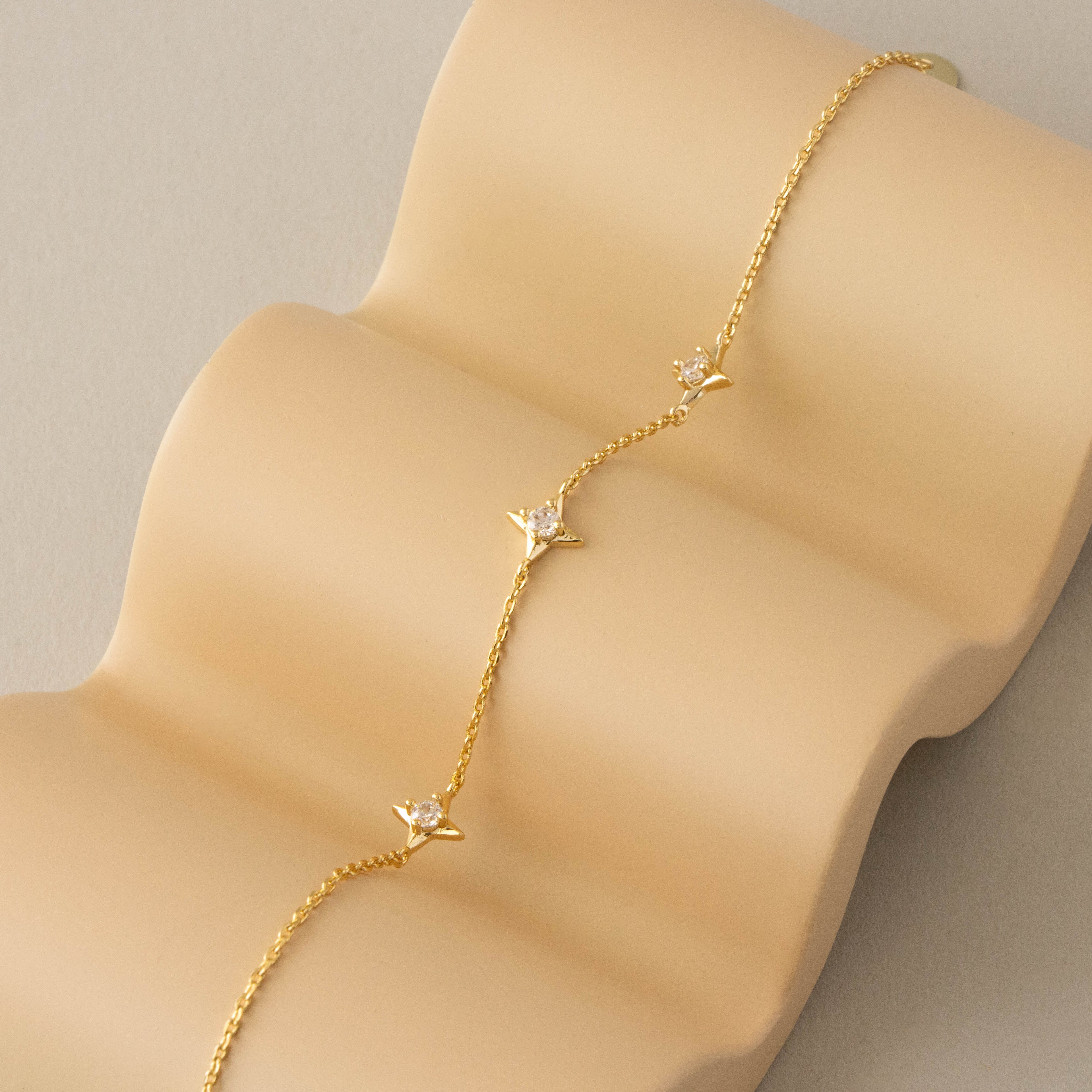 North Star Diamond Station Bracelet