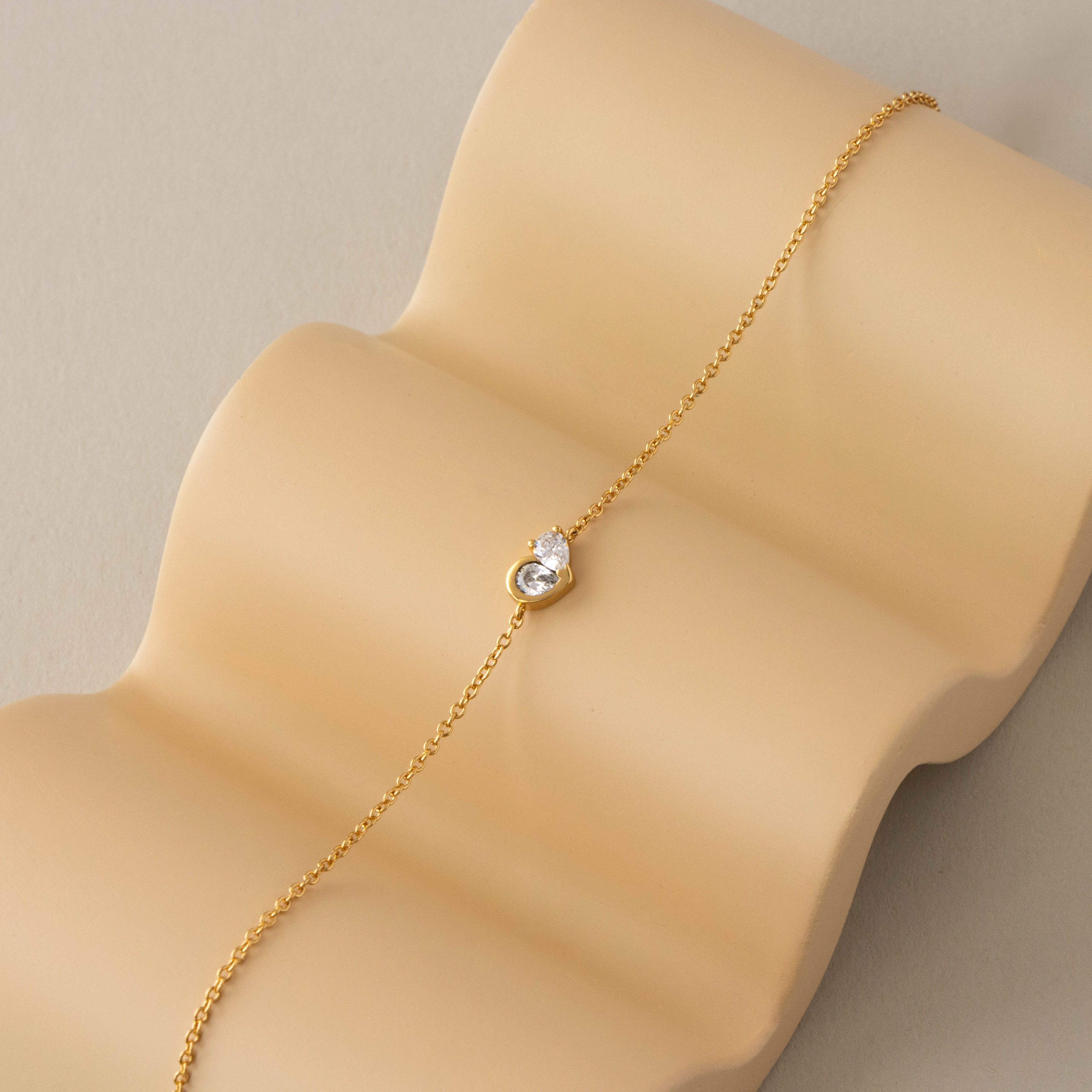 Duo Pear Cut Diamond Bracelet