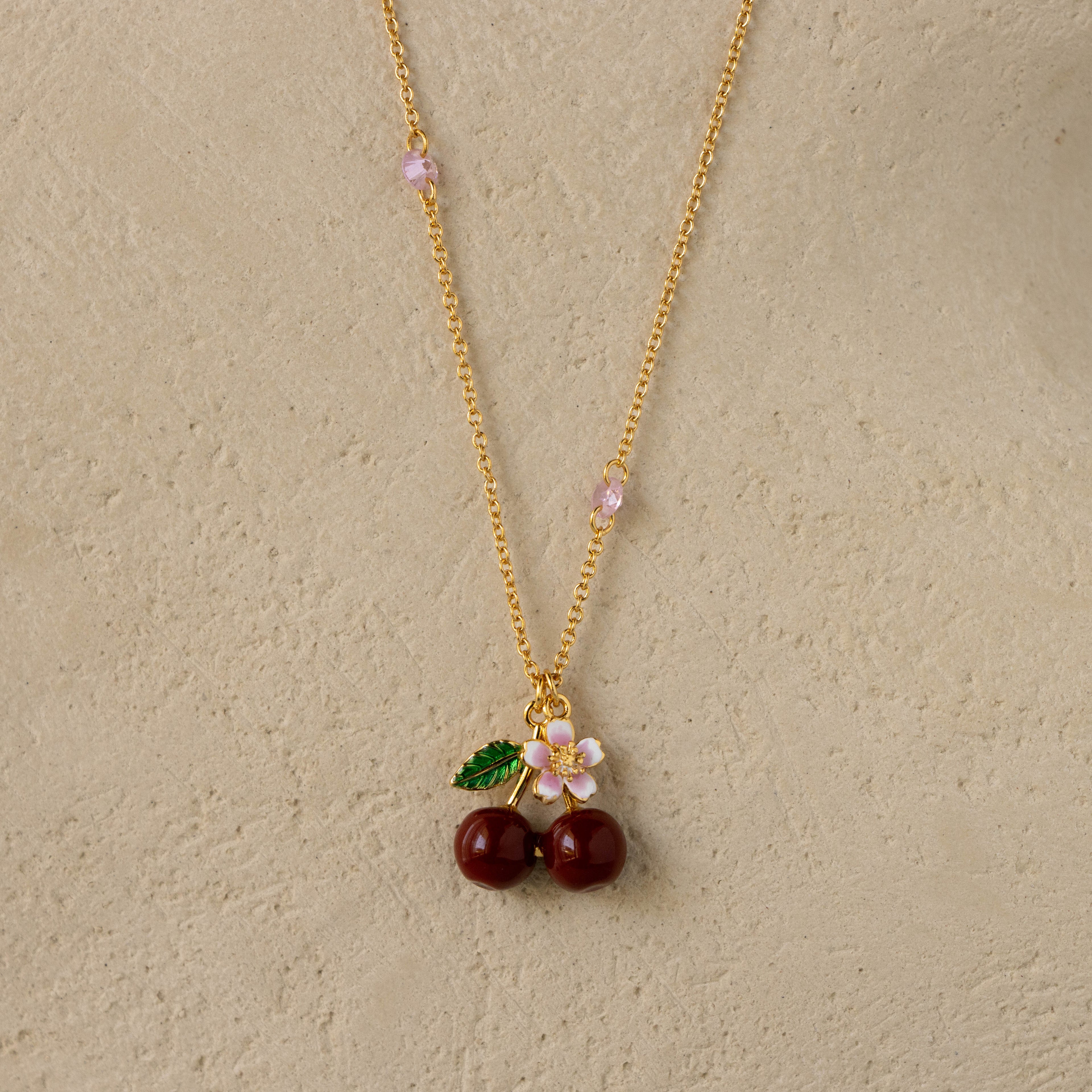 Sunkissed Cherry Charm Necklace