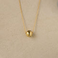 Golden Wave Sphere Necklace