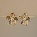 Statement Pearl Flower Studs