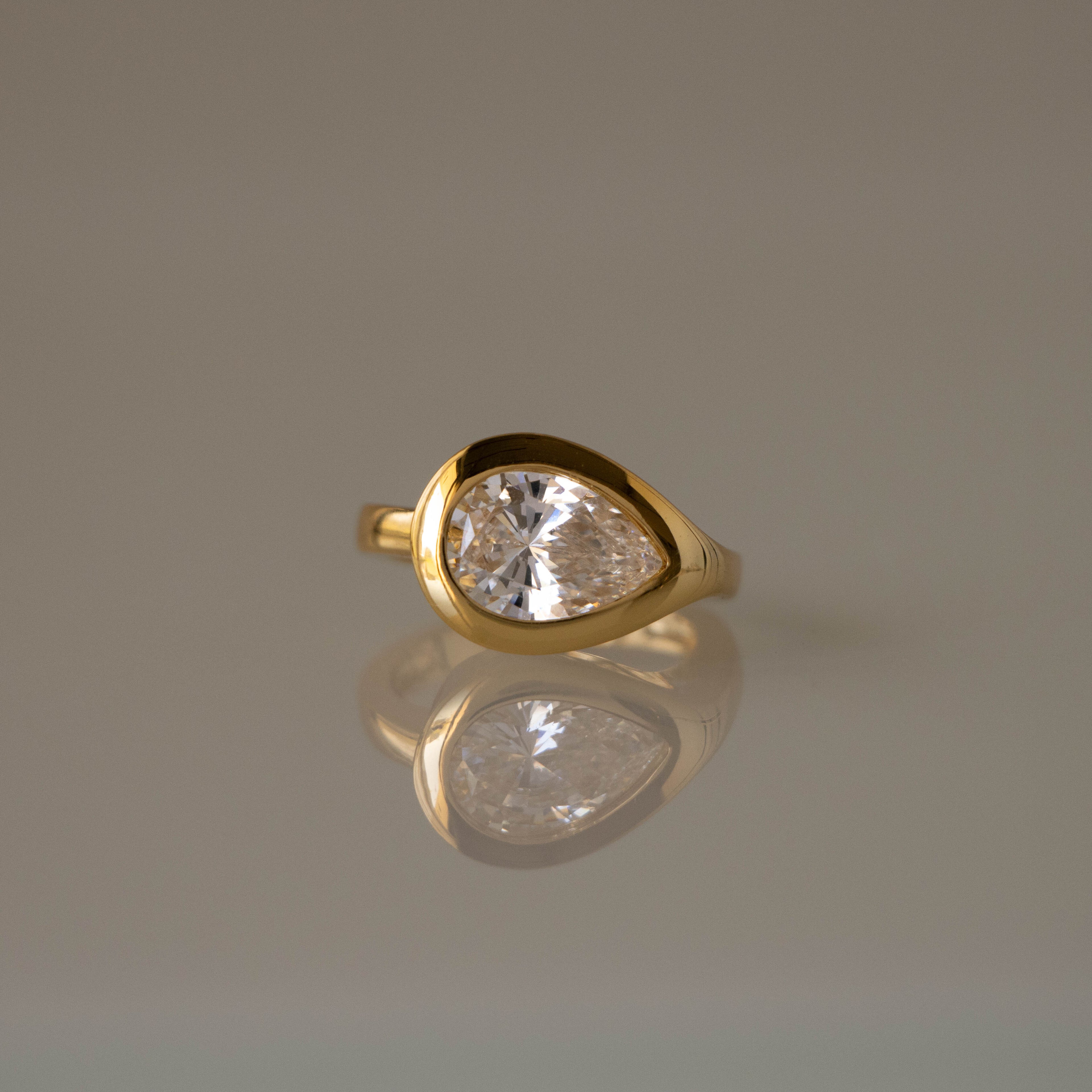 Luxe Diamond Teardrop Ring