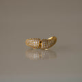Wavy Pave Twin Dome Ring