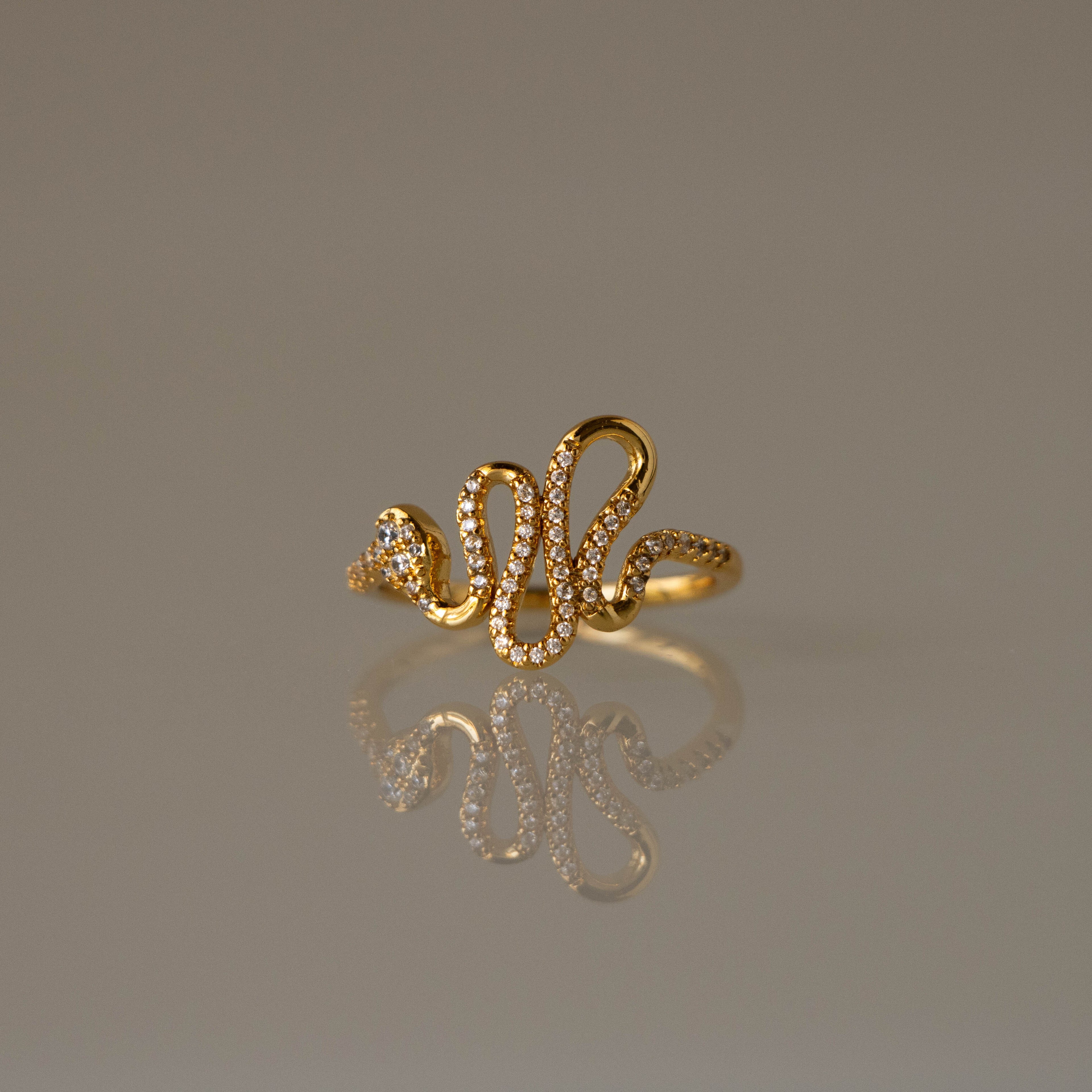 Skinny Pave Snake Ring