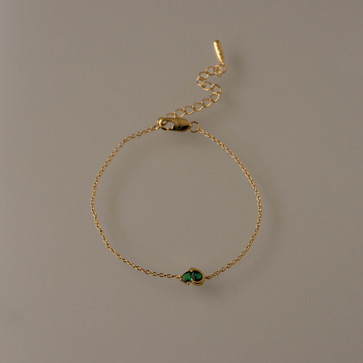 Duo Emerald Teardrop Bracelet