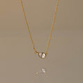 Sideways Diamond Teardrop Necklace