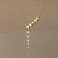 Bezel Diamond Cascade Necklace