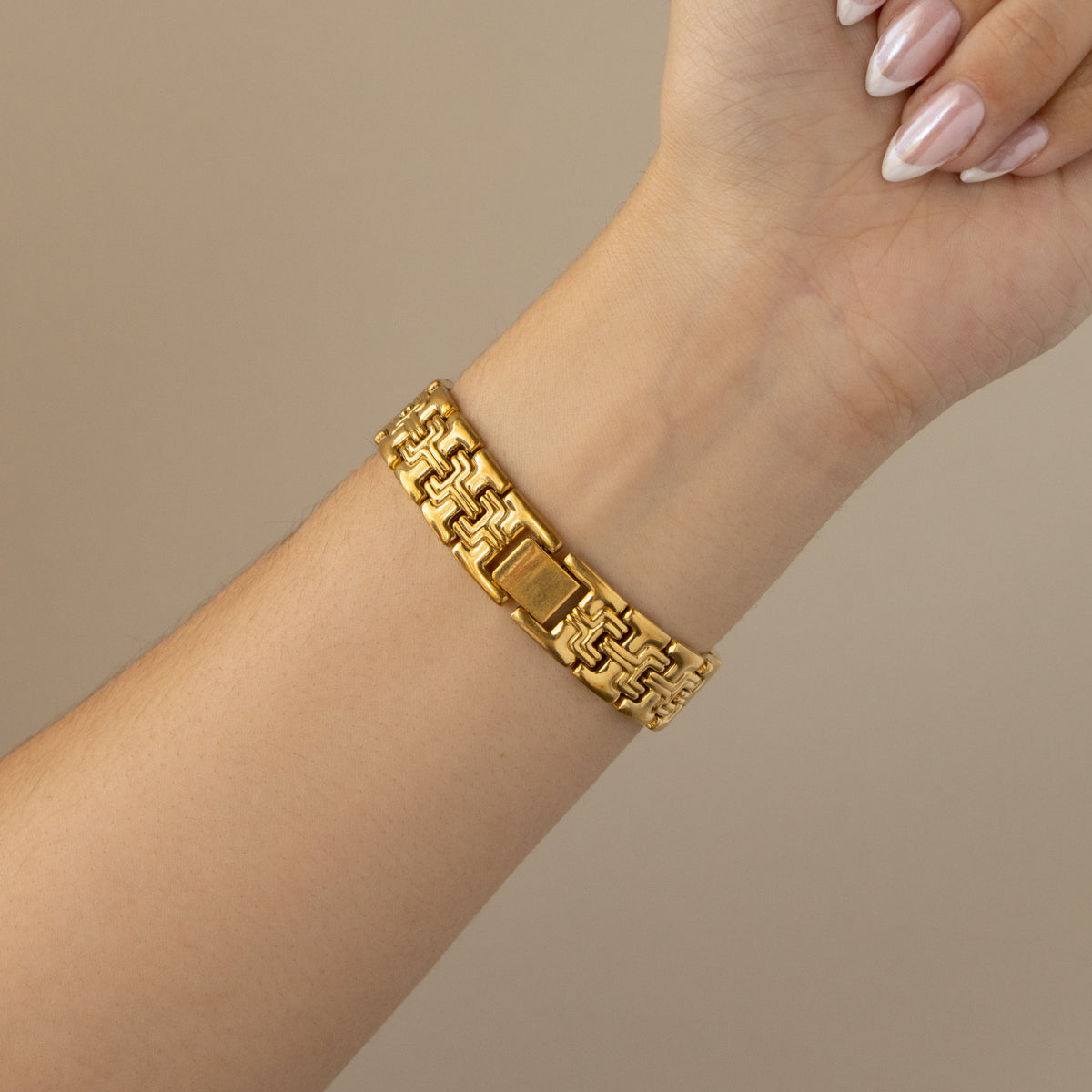 Vintage Givenchy Geometric Link Gold Watch