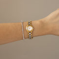 Vintage YSL Chevron Link Two Tone Watch
