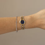 Vintage YSL Midnight Chevron Link Two Tone Watch