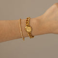Vintage Seiko Curb Chain Gold Watch