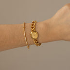 Vintage Seiko Curb Chain Gold Watch