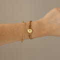 Vintage Seiko Dainty Ruby Rope Gold Watch