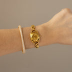 Vintage Fine Gold Bold Link Gold Watch