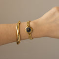 Vintage Gianni Accardi Midnight Beaded Gold Watch