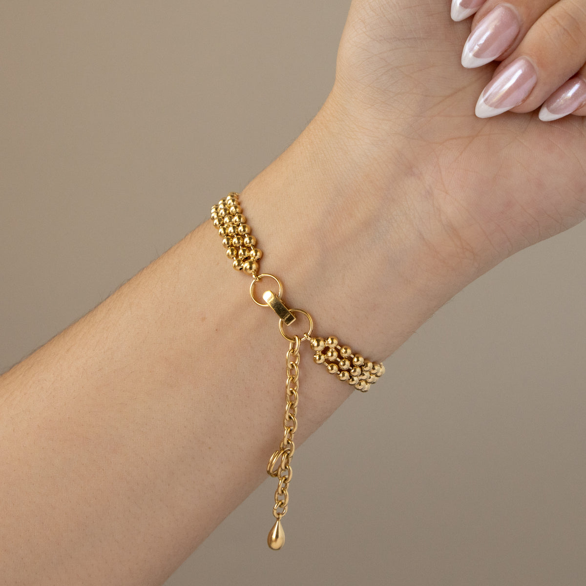 Vintage Gianni Accardi Midnight Beaded Gold Watch