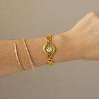 Vintage Michiko London Medallion Gold Watch