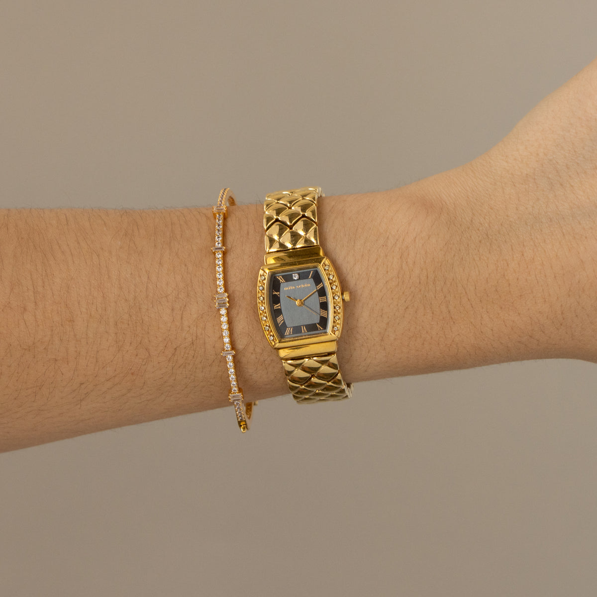 Vintage Mila Schön Cushion Gold Watch