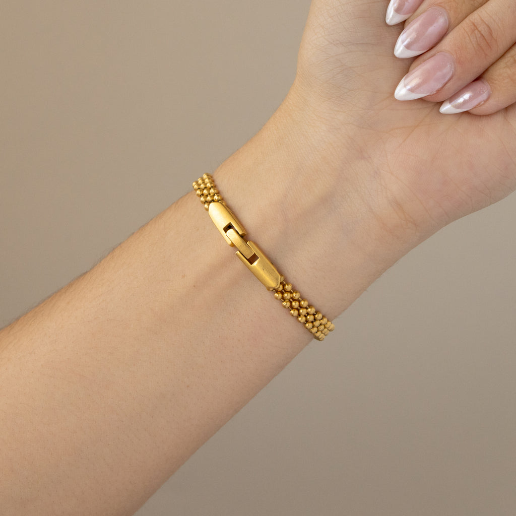 Vintage Sybilla Marquise Beaded Gold Watch
