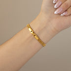 Vintage Sybilla Marquise Beaded Gold Watch