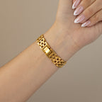 Vintage Klaeuse Pave Ocean Gold Watch