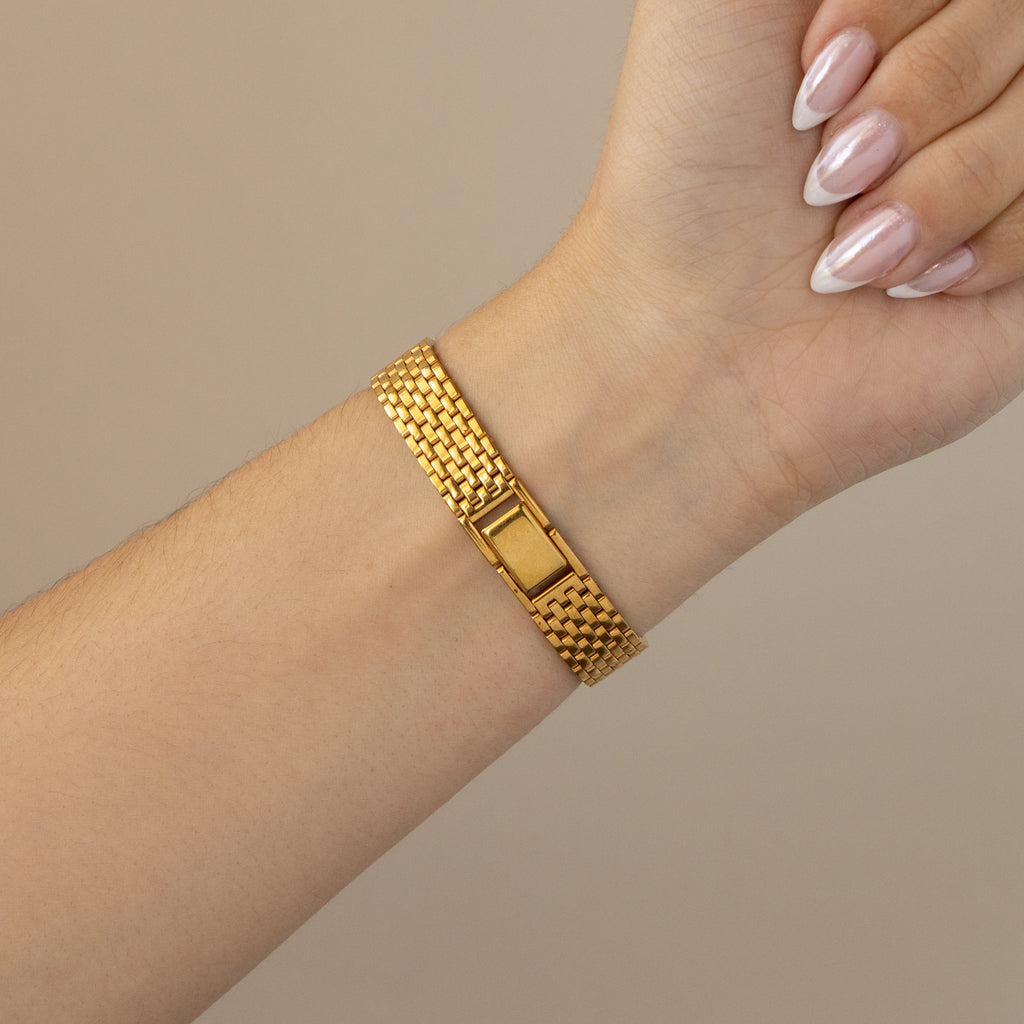 Vintage Adobo Midnight Octagonal Gold Watch