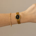 Vintage Adobo Midnight Octagonal Gold Watch