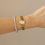 Vintage Hilton Round Diamond Two Tone Watch