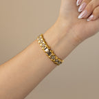 Vintage Hilton Round Diamond Two Tone Watch