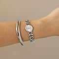 Vintage Seiko Cuban Link Silver Watch