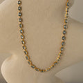 Oval Aquamarine Tennis Necklace