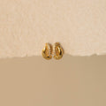 Half Diamond Arc Studs
