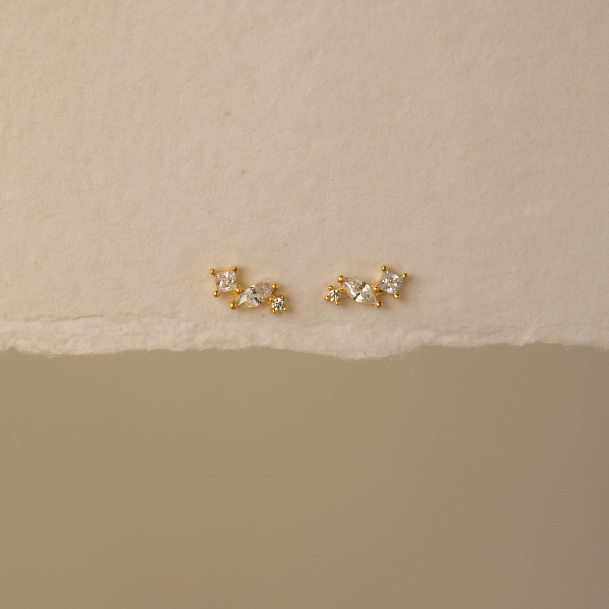 Petite Mixed Diamond Studs