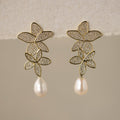 Twin Blossom Pearl Studs